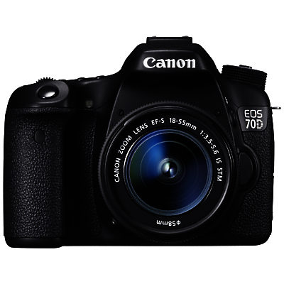 Canon EOS 70D Digital SLR Camera with 18-55mm IS STM Lens, HD 1080p, 20.2MP, Wi-Fi, 3 LCD Screen Canon EOS 70D Digital SLR Camera with 18-55mm IS STM Lens, HD 1080p, 20.2MP, Wi-Fi, 3 LCD Screen